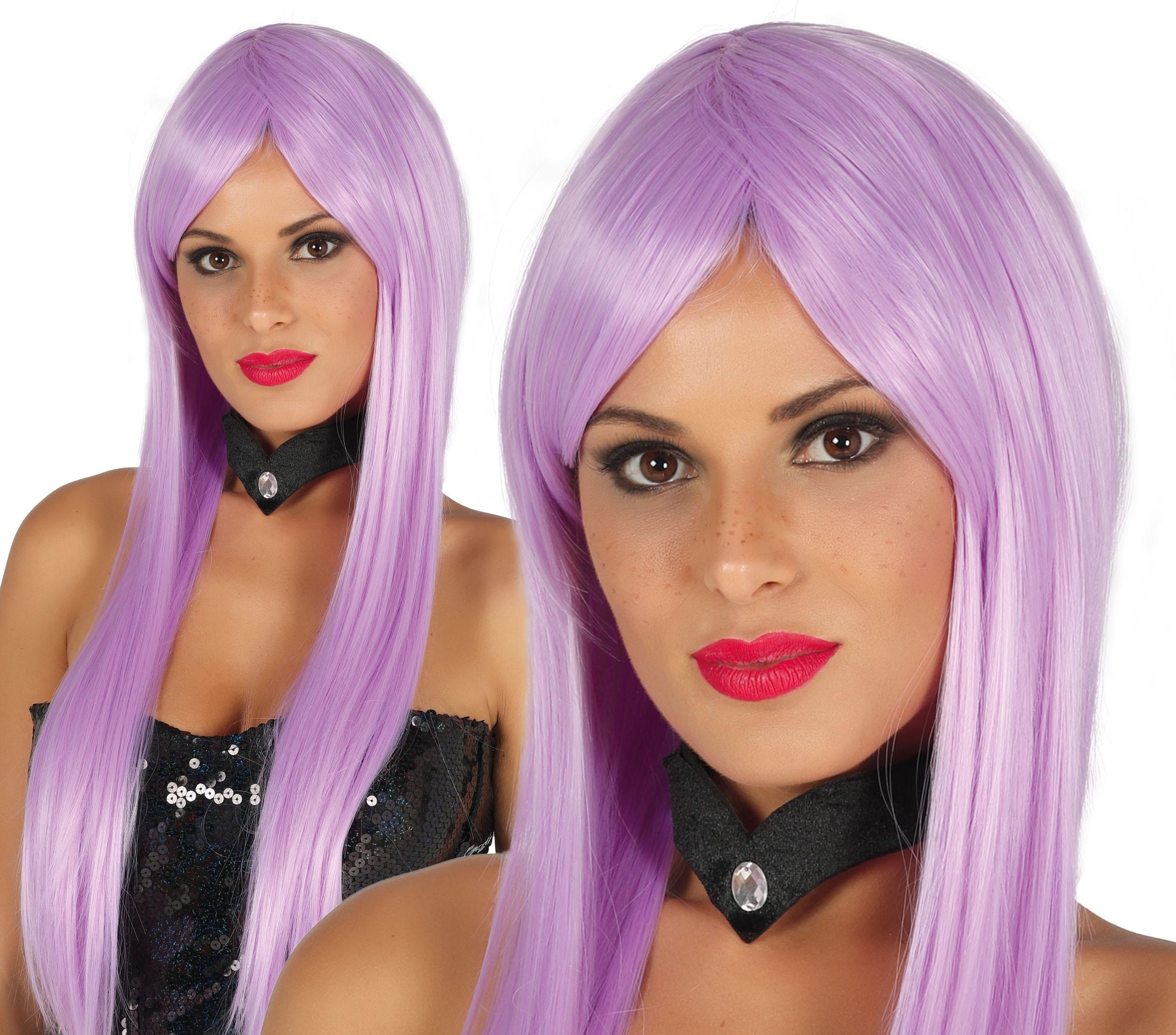 Long Lilac Straight Wig