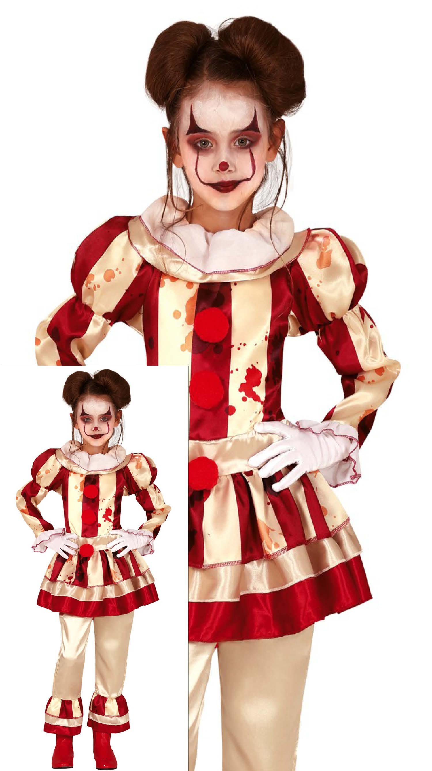 Striped Clown Girl 5-6 Years