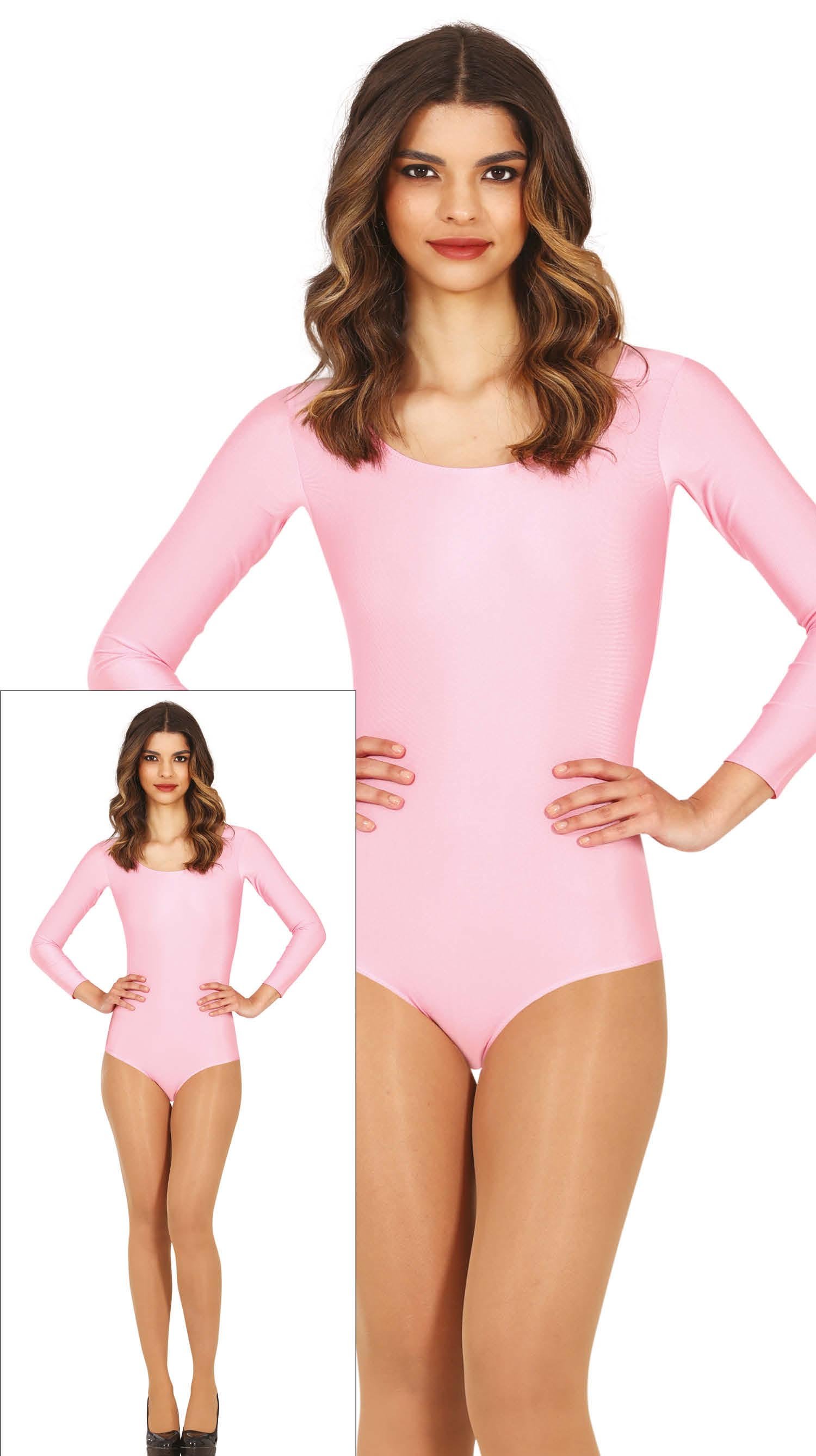 Long Sleeve Pink Leotard Adult 38-40(M)