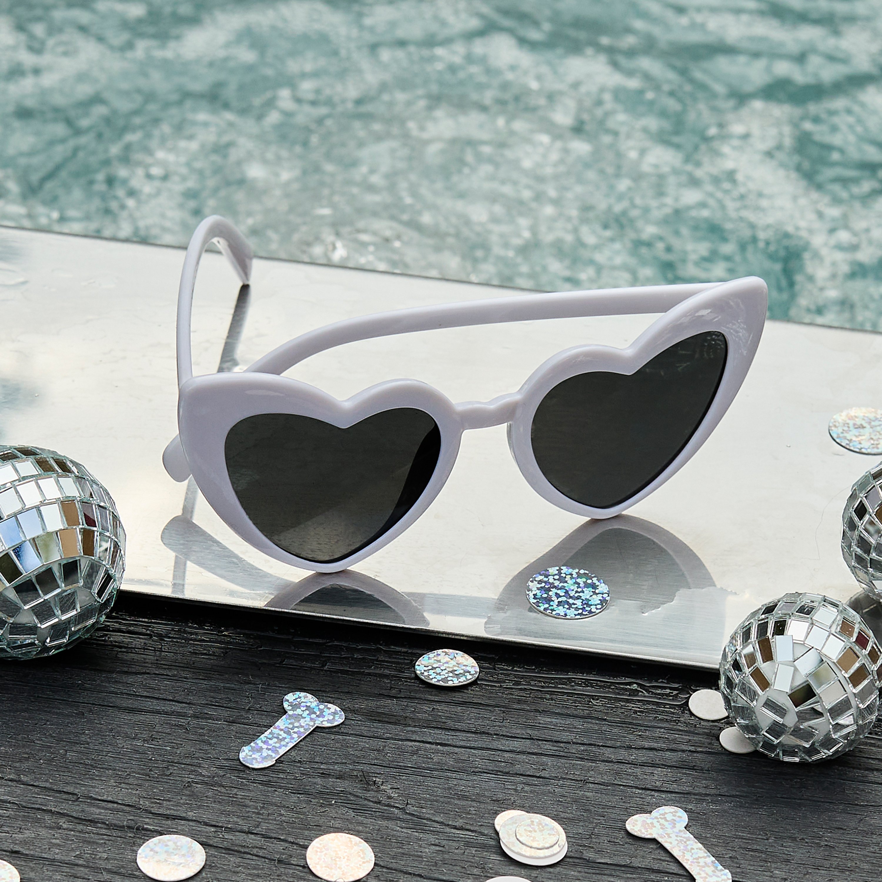 White Heart Sunglasses