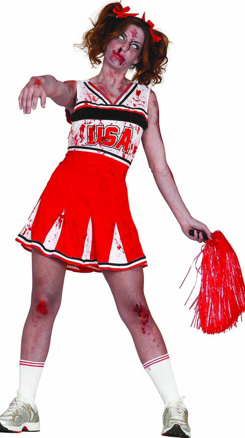 Cheerleader Zombie Adult Size XL 44-46