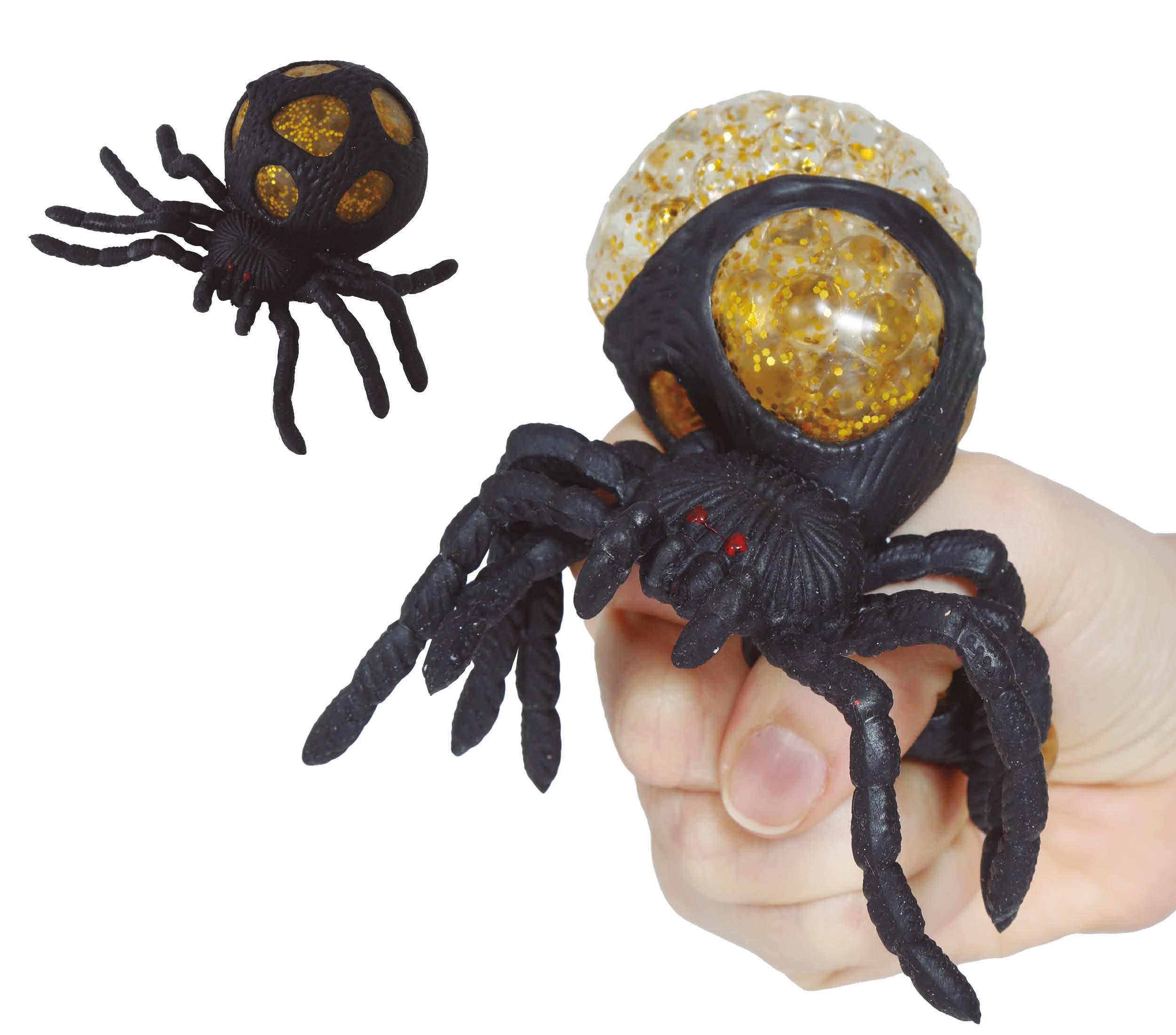 Box Of 12 Elastic Spiders with Eggs 14 x 10cm