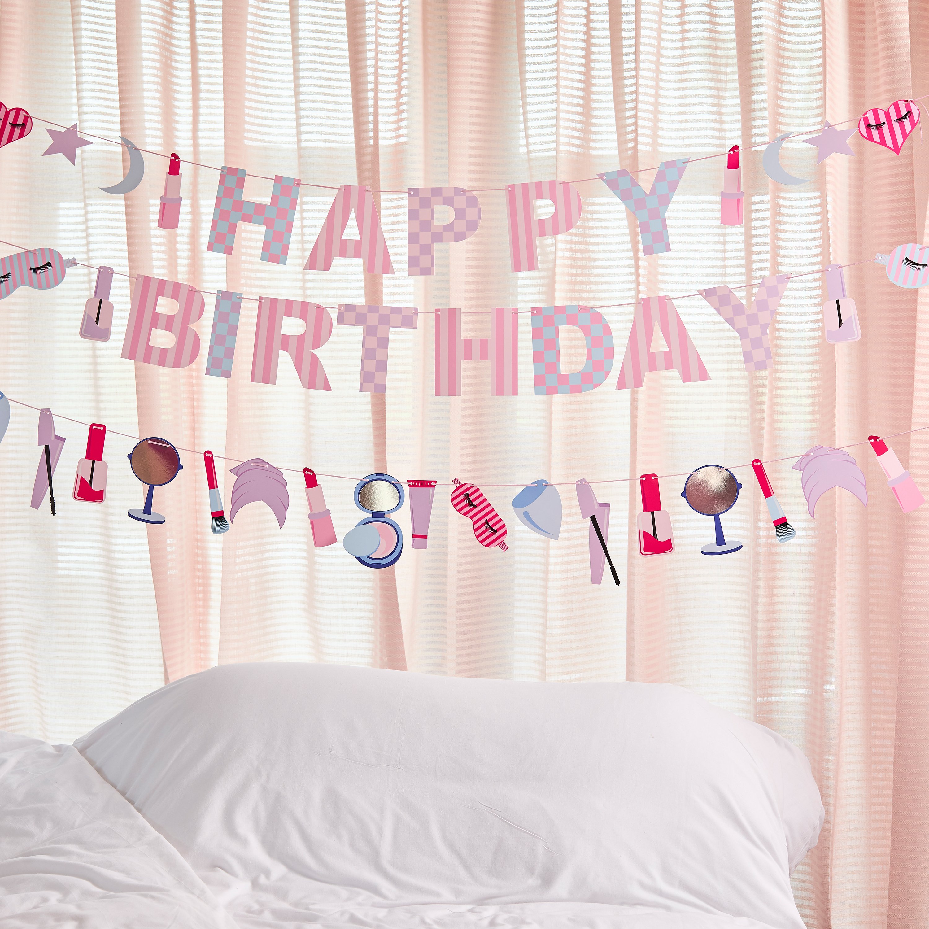 Pamper Party 'Happy Birthday' Card Banner x2 2m