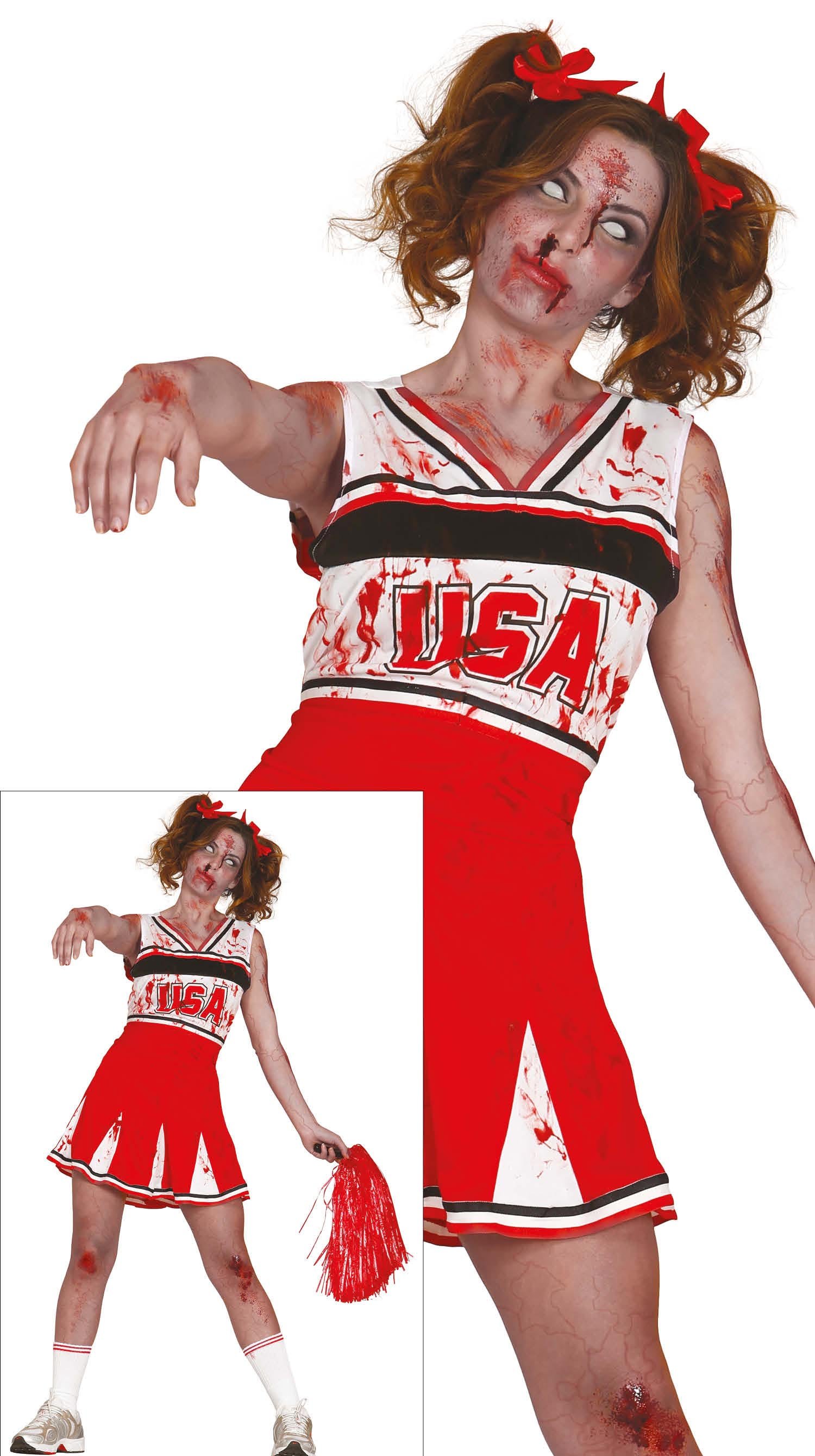 Woman Zombie Cheerleader, Size M 38-40